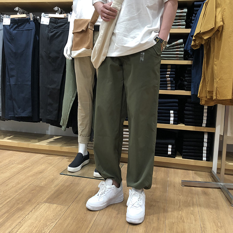 Island single upper body is too handsome~spring men's trend loose EZY leisure drawstring sports casual pants 2861