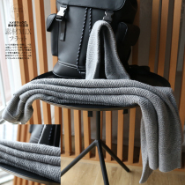 Luxury Italy imported wool yarn special plain weave mens fashion casual sweater tide 4183