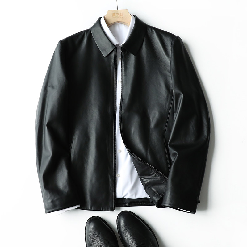 Welfare Payments Superior Sheep Leather Material ~ Autumn Winter Men's Business Casual Turkman Leather Clothes Real Leather Jacket Tide 5973