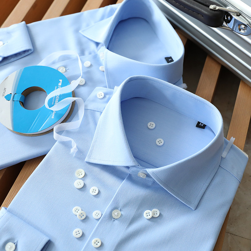 (Freudenberg) TENCEL stretch fabric! Men's Fashion Business Slim Free Casual Long Sleeve Shirt 6193