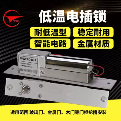 Gong Chuang low temperature two-wire electric bolt lock stainless steel door lock glass door delay feedback signal access control bolt lock
