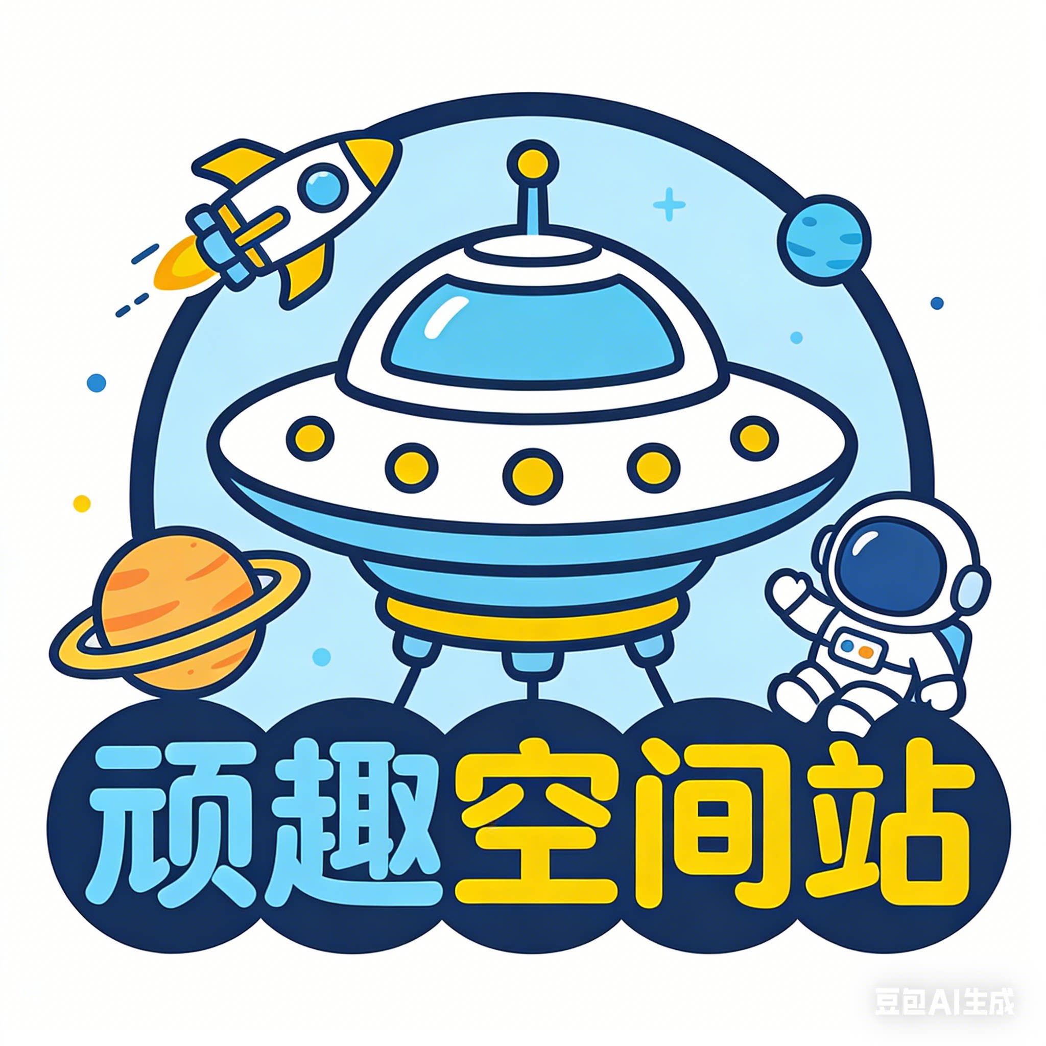 顽趣空间站的LOGO
