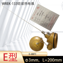 Upper instrument WREK-131 armored thermocouple quick response E-Type 133 temperature measuring probe 3mm temperature sensor