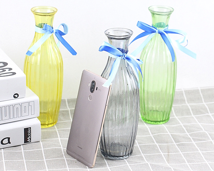 Châu Âu đường kính nhỏ bình thủy tinh trang trí phòng khách cắm hoa lily tăng cao phần thanh mảnh phần tốt miệng nhỏ tươi - Vase / Bồn hoa & Kệ bình hoa bàn tay phật