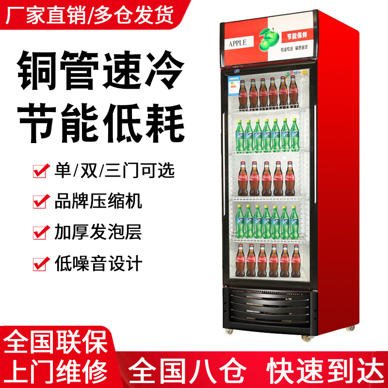 Refrigerated drinks display case Commercial fresh cabinet upright single door double door three doors Ice cabinet Supermarket Beer Cabinet