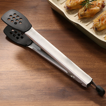 Non-stick steak clip 304 stainless steel barbecue clip high temperature resistant silicone anti-scalding food clip barbecue clip