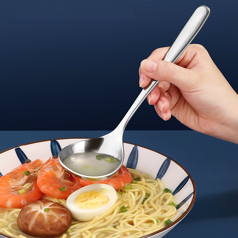 304 stainless steel soup spoon for a soup spoon with a spoon of a spoon for a meal and a spoon of soup with a spoon of soup spoon Korean style long handle to deepen the big head