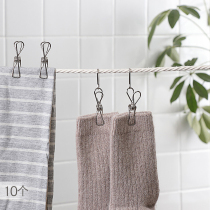 Windproof clip drying clip stainless steel buckle fixed quilt strong clothes drying socks underwear adhesive hook clip