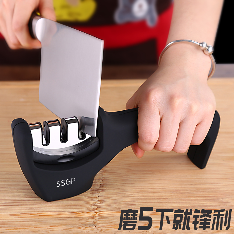 Quick knife sharpening Household fixed-angle multi-function kitchen knife sharpening rod sharpening stone sharpening manual grenade knife Kitchen tools
