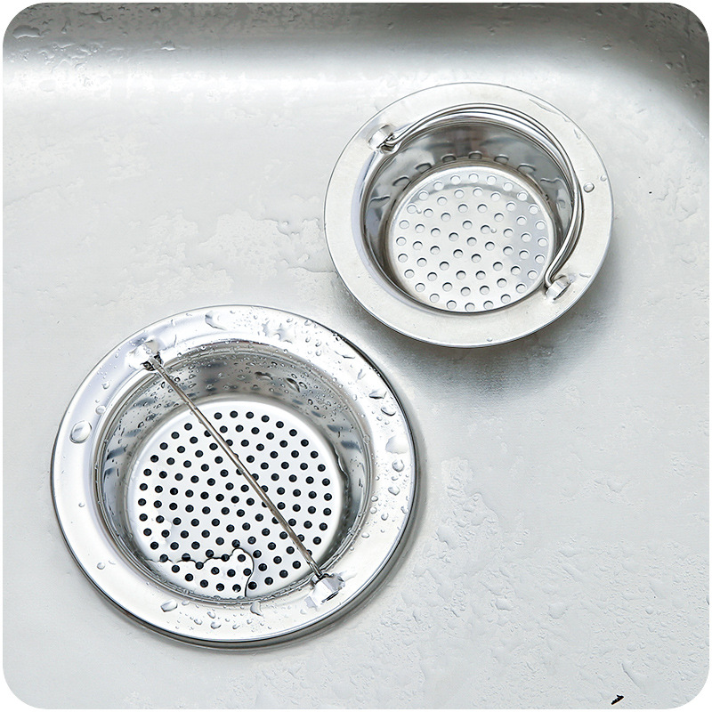 Kitchen sink filter stainless steel wash pool drainage pool anti-blocking filter makeup room sewerage cover