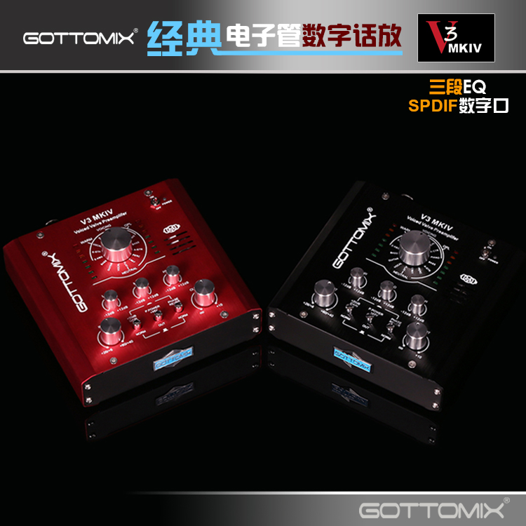 Gottomix V3 MKIV Single Channel Vacuum Tube Microphone Amplifier Digital Talking Amplifier Guitar DI