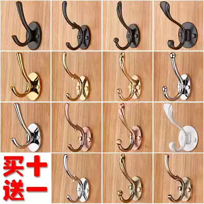 European adhesive hook black clothes hook Wall Wall single hook door rear creative coat hook Wall single hanging clothes hook