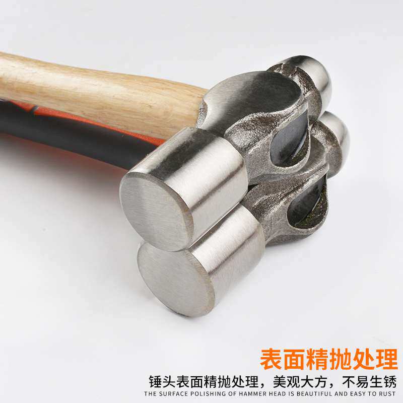 Hardware tools round head hammer wooden handle hammer iron nail hammer steel hammer installation hammer hammer walnut hammer small hammer