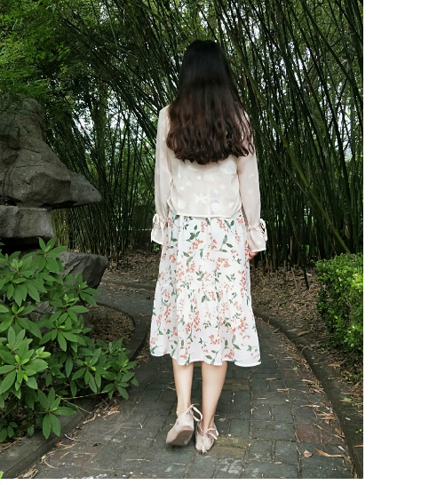 Nai 18 mùa xuân của phụ nữ cái nhìn mới ren cardigan đèn lồng tay áo voan áo sơ mi lỏng khăn choàng áo khoác biển sâu chọn vỏ thoi trang cong so