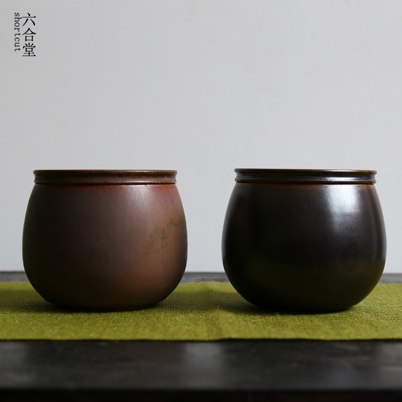 Sixa Town Ceramic Black Enlage Drop Cover for Japanese tea - washing purple pot bearing bubble table
