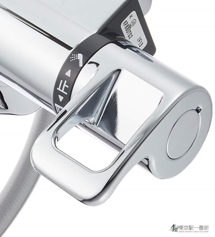 Термостатический набор 日本代购kvk kf880ts2恒温淋浴 金属色一键止水 恒温花洒水龙头