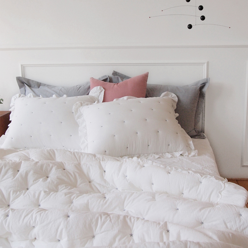 Recommended ASAROOM stereoscopic ~ Korean small star embroidery pure cotton four season package