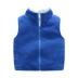 Trẻ em mặc vest trẻ em mùa đông vest dày cậu bé lông cừu cộng với nhung cô gái vest vest vai trong cậu bé váy trẻ em Áo ghi lê