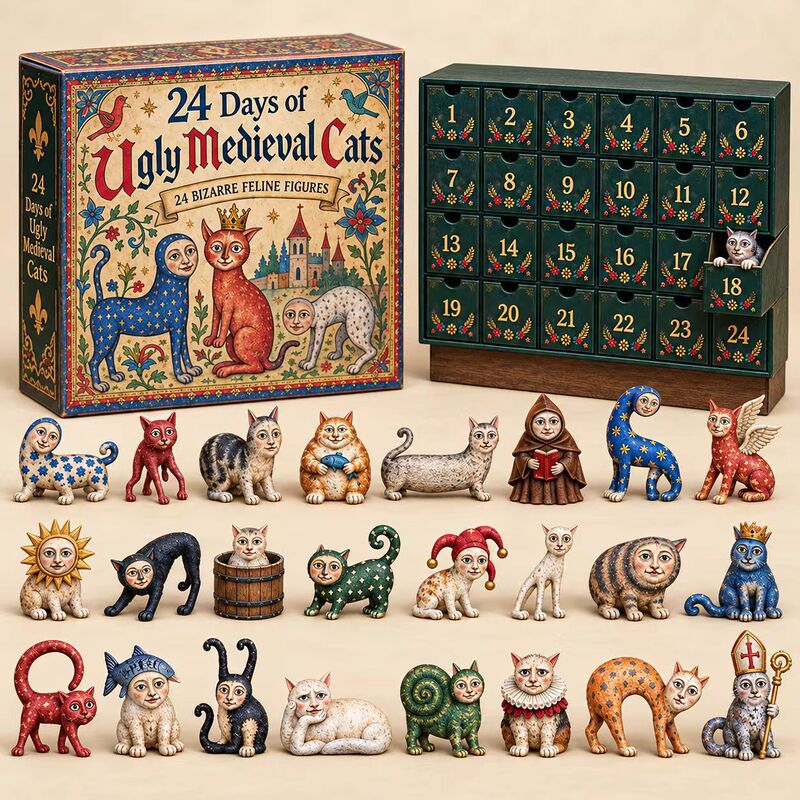 24 Days of Ugly Medieval Cats Christmas Advent Calen Medieval Cats 24 Days of Ugly Medieval Cats Christmas Advent Calen Medieval Cats