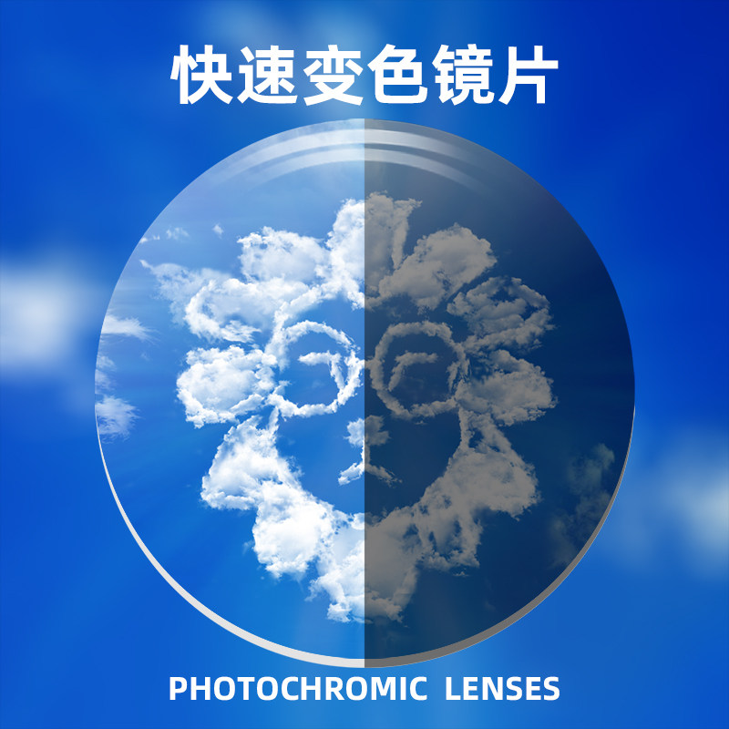 Glasses 1 56 anti-blue light 1 60 ultra-thin film layer rapid discoloration lens 1 67 aspheric surface 1 74 myopia