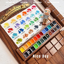 Ds master artist basic official version comes with 24 colors of watercolor paints in separate packages and comes with a 30% off iron box for novices to try out.