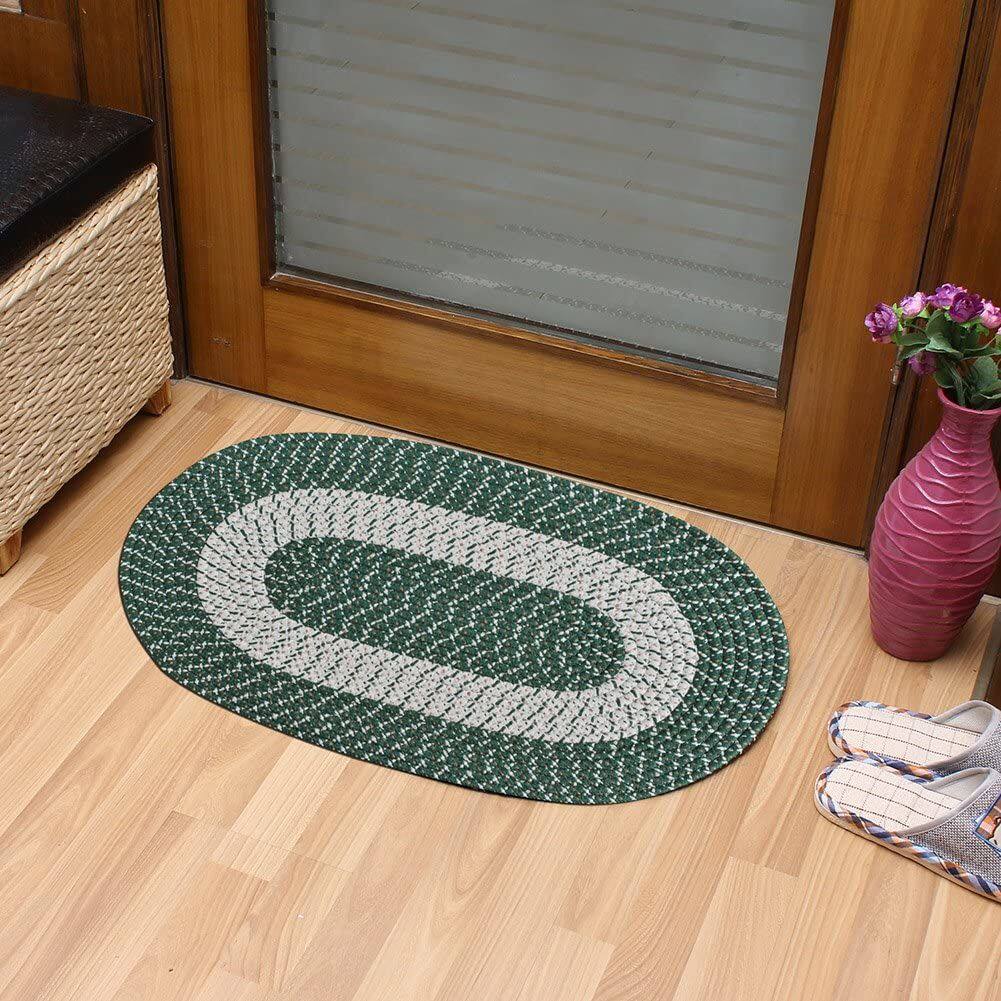 Double sided ground mat handwoven rug oval tea table cushion customised footbed into the door cushion bedroom Kitchen Makeup room