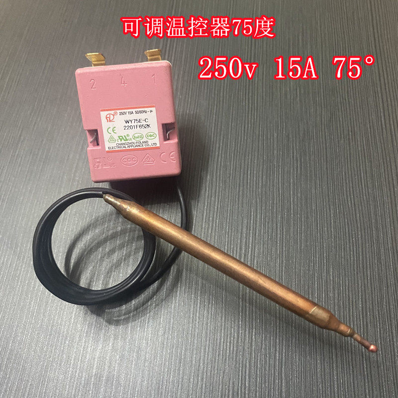 TCL electric water heater thermostat 75 degrees D620-50 60 80J temperature switch heating pipe 2000W magnesium rod