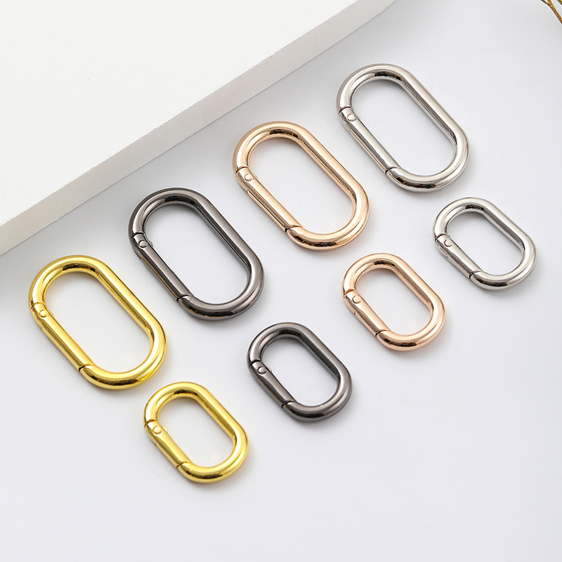 Oval Keychain Spring Clasp Hook Ring Oval Circle Open Ring Bag Shoulder Strap Hook for Hanging Items Oval Keychain Spring Clasp Hook Ring Oval Circle Open Ring Bag Shoulder Strap Hook for Hanging Items
