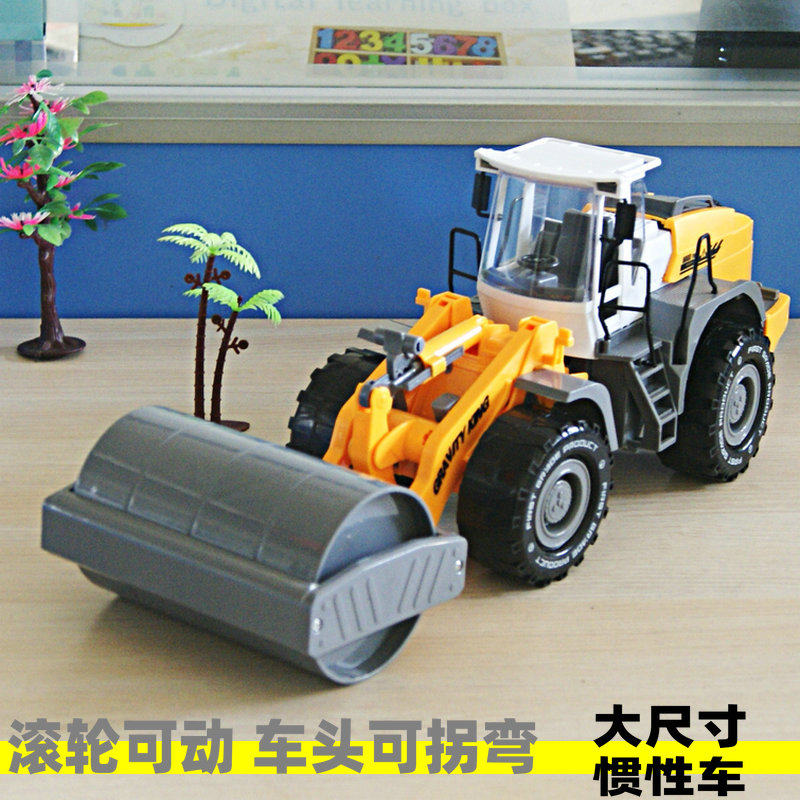 Baby size Inertia Car Engineering Car Toy Press Road Machine Repair Road Machine Children's Toy Simulation Car Head Can Turn Bend 