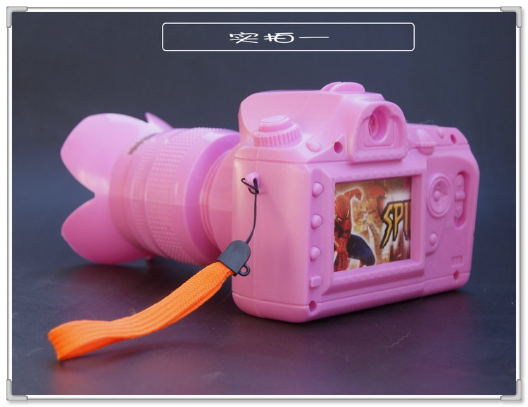 Prop máy ảnh đồ chơi chơi nhà đồ chơi trẻ em slr camera mô hình ánh sáng âm nhạc đồ chơi có thể được chiếu