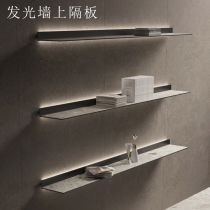 Luminous Wall Shelf Shelf Bookshelf Wall Hanging Wall Shelf Iron Art Wall Lined Partition Living Room Laminate Show Shelf
