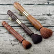 Two-in-one tea knife pen Solid wood pot pen Puer tea knife Tea cone Ebony tea brush tea knife Rosewood dual-use