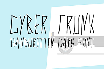 独特笔画创意英文手写字体 Cyber Trunk – Handwritten Font