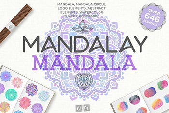 曼德勒曼陀罗图形元素 Mandalay Mandala [646 Elements] Pro