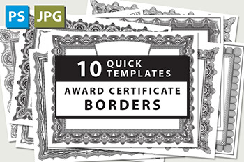 10种认证证书模板 10 Award Certificate Templates