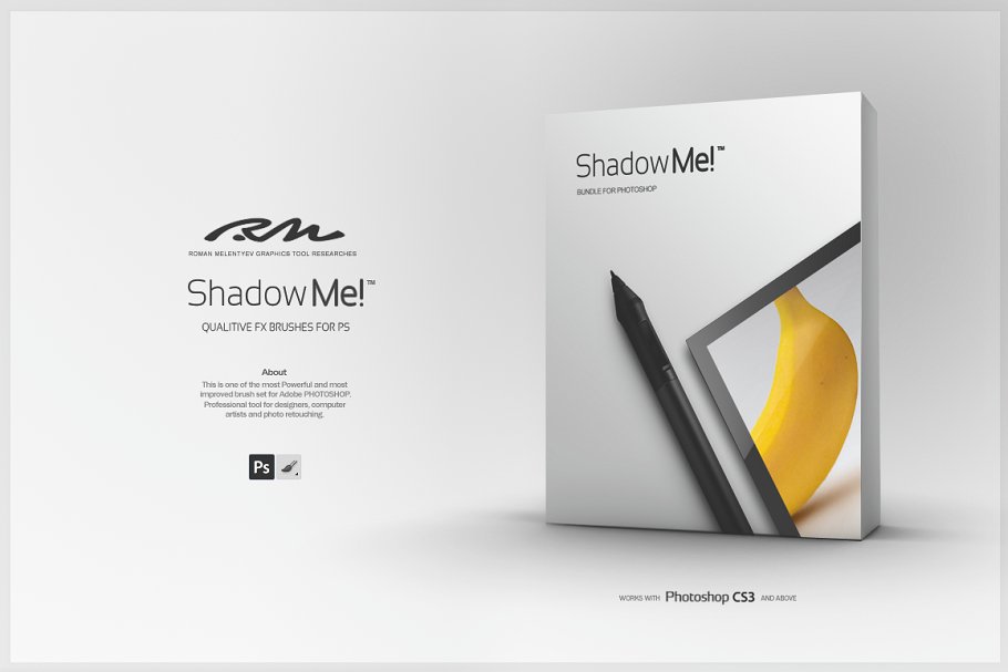 阴影笔刷 RM Shadow Me!设计素材模板