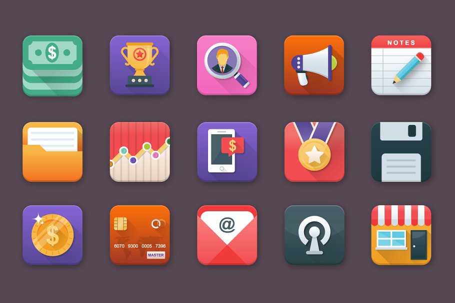 100套商业应用图标 100 Business App Icons Set设计素材模板