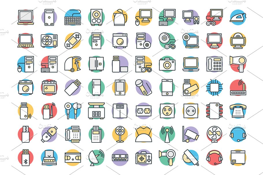 175+电子图标素材 175+ Electronics Vector Icons设计素材模板