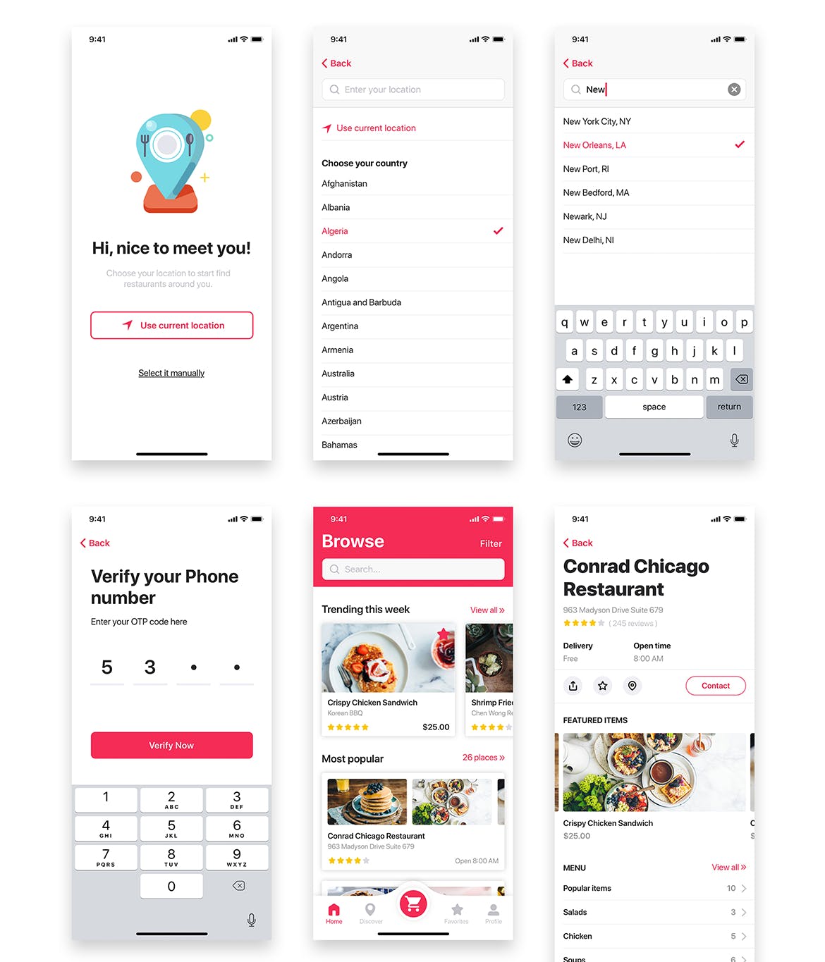 高品质的时尚高端简约餐厅订餐电子菜单菜谱APP UI KITS（sketch）设计素材模板