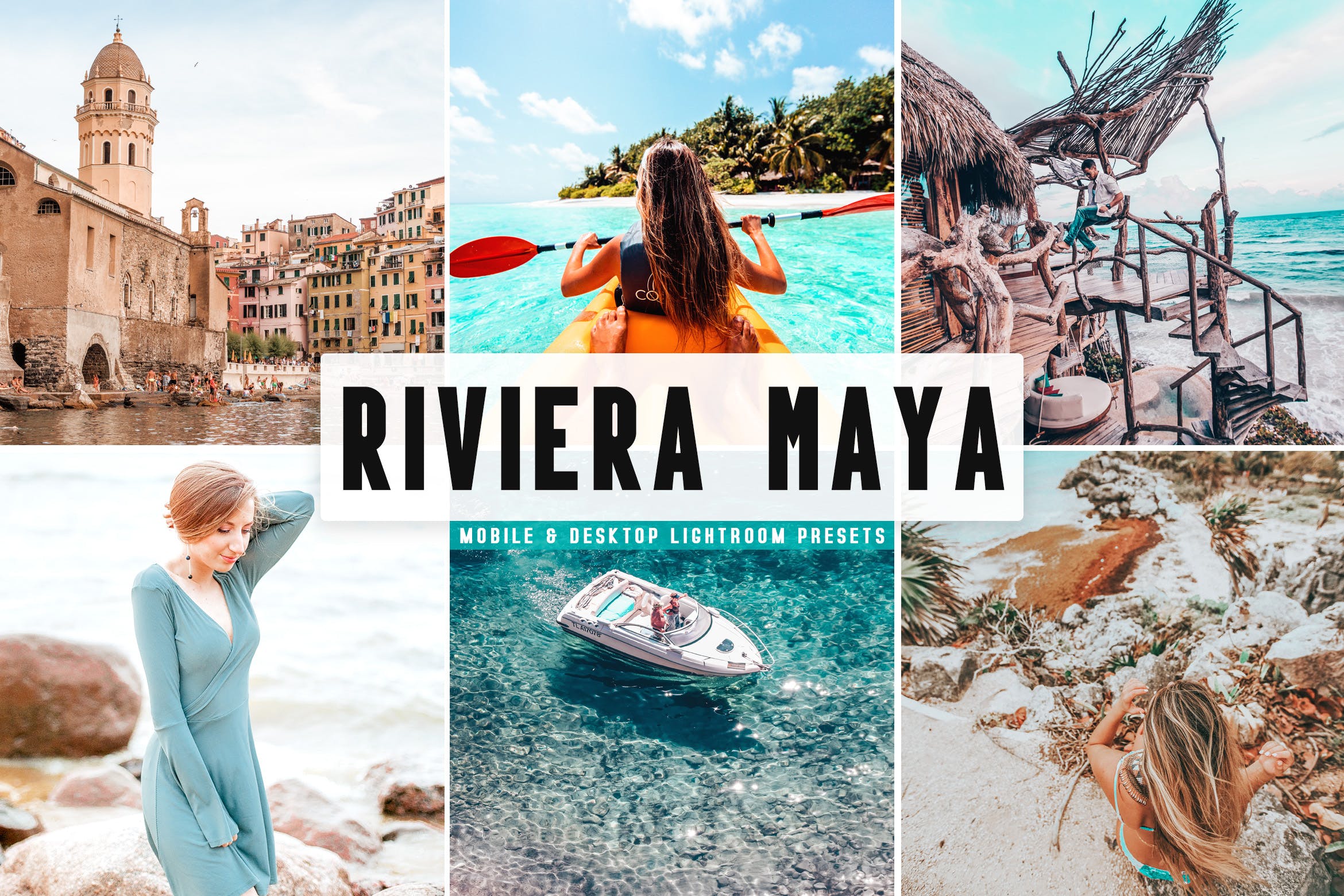 明亮/柔和/褪色自然多彩色调Lightroom预设 Riviera Maya Mobile & Desktop Lightroom Presets设计素材模板