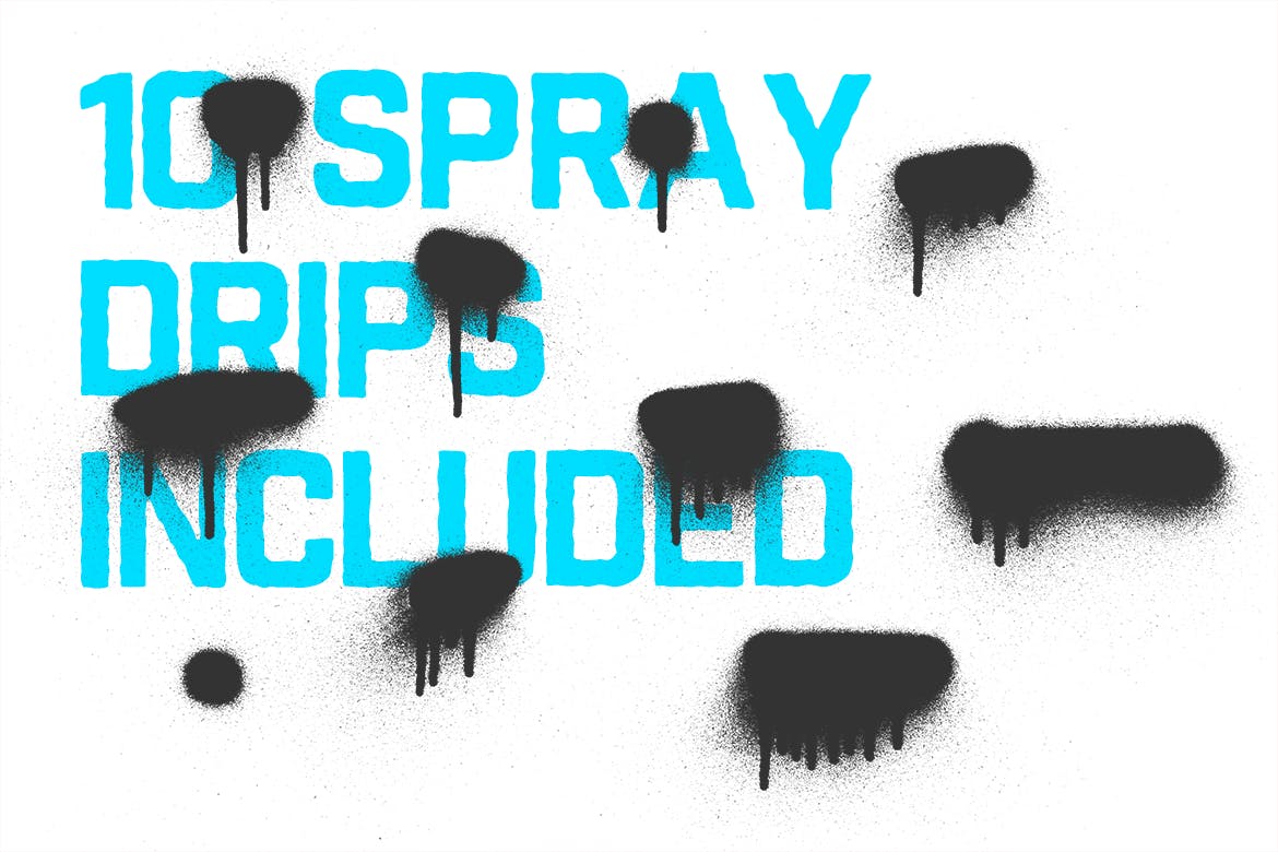 喷漆滴墨图案纹理肌理素材 Spray Paint Drip Textures设计素材模板