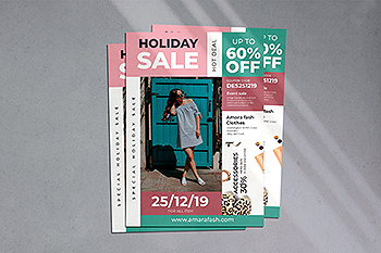 假日特别促销活动宣传单设计模板 Holiday Sale Flyer