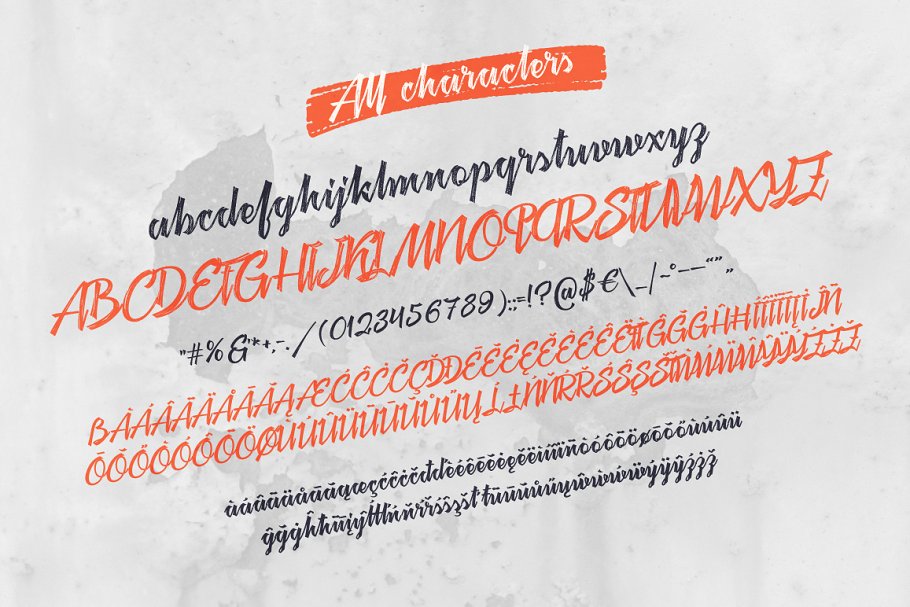 手写酷炫字体 Hardwatt calligraphic font设计素材模板