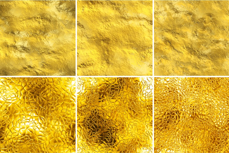 无缝金色背景纹理 16 seamless gold textures. High res.设计素材模板