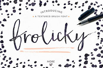 手写笔刷字体 Frolicky – A Brushed Font + EXTRAS