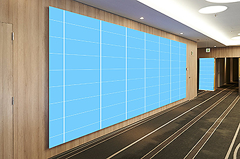 会议厅巨无霸广告牌样机模板 Conference_Hall_Frame-Mockup