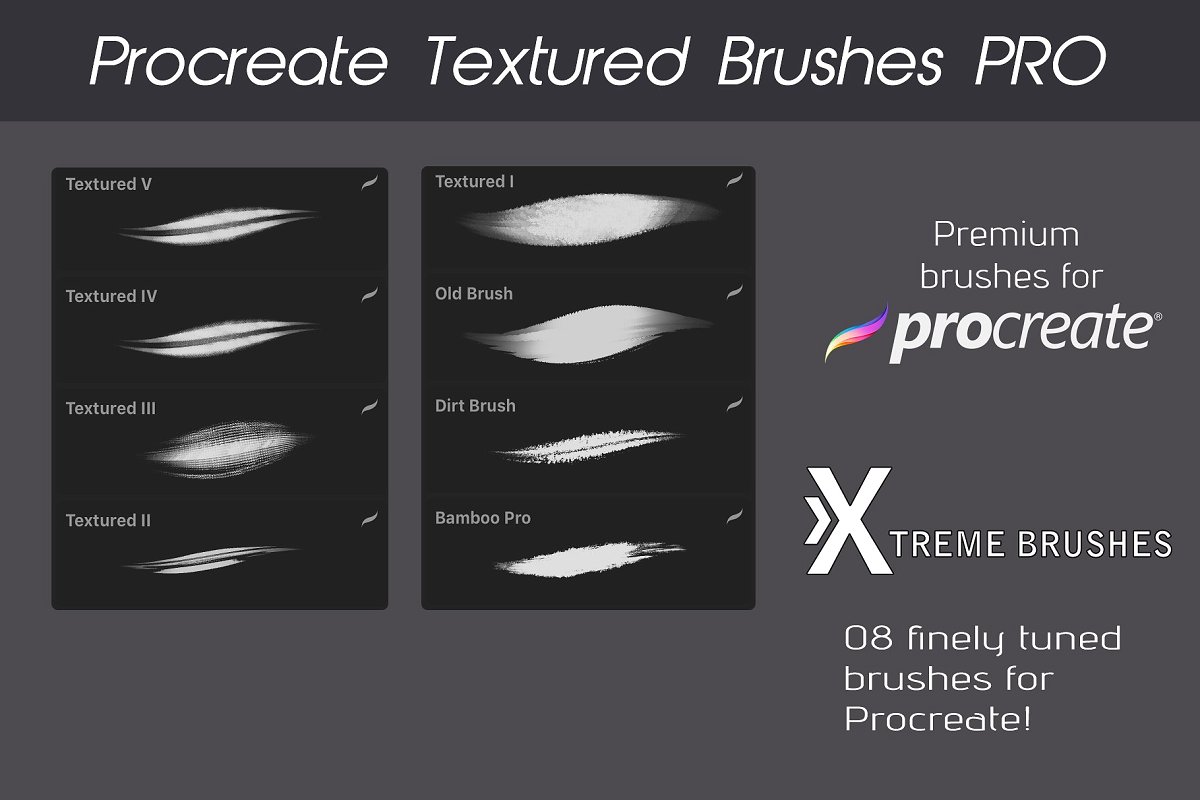 iPad Pro笔刷下载墨迹笔刷Procreate笔刷下载[brushset]设计素材模板