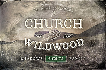 手写字体复古 Church in the Wildwood Shadows