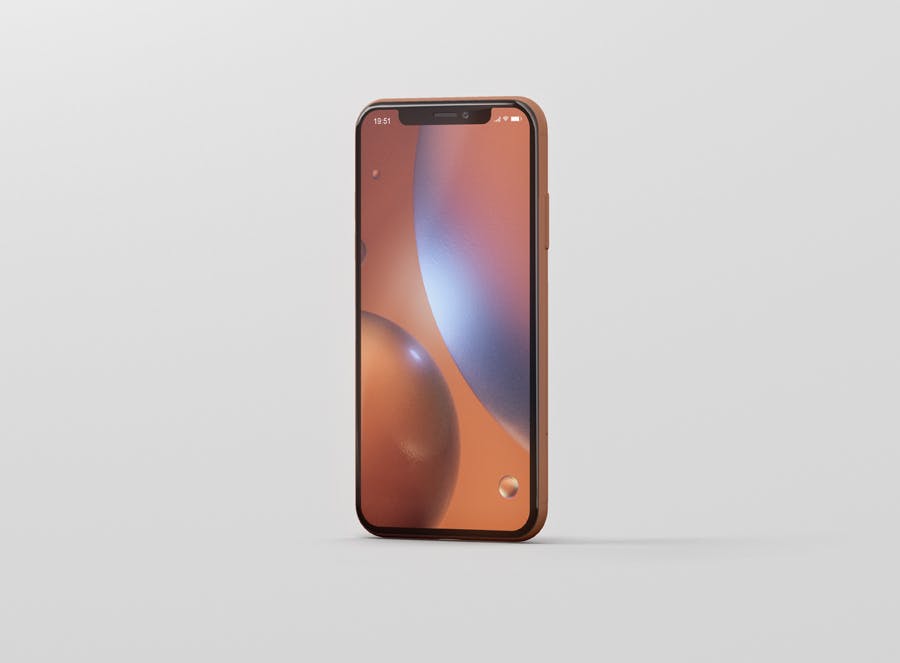 逼真质感的高品质时尚高端iPhone XR UI样机展示模型mockups设计素材模板