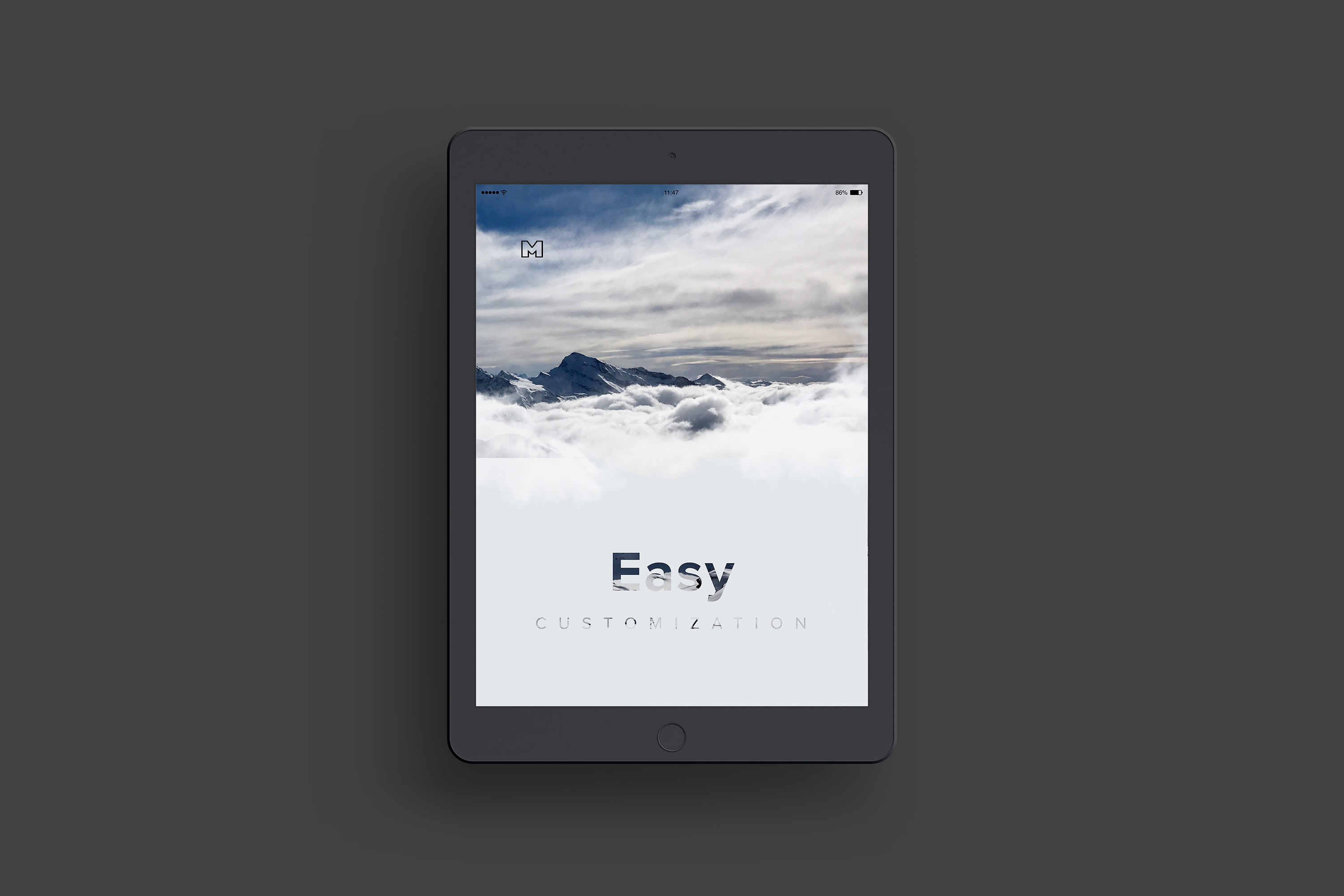 ipad平板样机素材 Clay iPad 9.7 Mockup 03设计素材模板